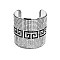 METAL CUFF BRACELET WITH RHINESTONES