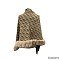 Winter Warm Monogram Quality Shawl Cape With Fur