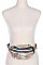 PACK OF ASSORTED COLOR HOLOGRAPHIC FANNY PACK MULTI ZIPPER ( 12 PCS ) FM-BA1168