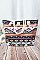 Pack of 12 Aztec Print Canvas Tote Bag - Summer Beach Bags