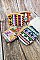 PACK OF ( 12 PCS ) ASSORTED COLOR Aztec Design Coin Purses