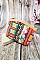 PACK OF ( 12 PCS ) ASSORTED COLOR Aztec Design Coin Purses