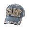 BABY in Stoned Bill on Denim Fashion Cap MEZ772