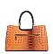 2 In 1 Crocodile Satchel Wallet Set - High Quality