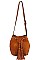 CHIC SMOOTH PU LEATHER TASSELED FASHION SHOULDER BAG JY-BAFN-0002