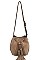 CHIC SMOOTH PU LEATHER TASSELED FASHION SHOULDER BAG JY-BAFN-0002