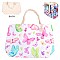 Butterfly Print Canvas Rope Handle Shopper Tote