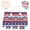 Aztec Print Canvas Rope Handle Shopper Tote