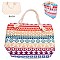 Aztec Print Canvas Rope Handle Shopper Tote