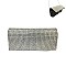 Rhinestone Covered Fabric Evening Clutch Purse with Chain Strap