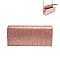 Rhinestone Covered Fabric Evening Clutch Purse with Chain Strap