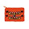 5" TRENDY Handmade Seed Bead Zipper Multiuse Pouch Bag