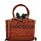 STYLISH NATURAL FIBER WOVEN TOTE BAG