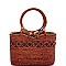 STYLISH NATURAL FIBER WOVEN TOTE BAG