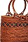 STYLISH NATURAL FIBER WOVEN TOTE BAG