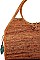 CUTE NATURAL FIBER WOVEN SATCHEL BAG