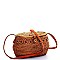 CUTE NATURAL STRAW WOVEN BUCKET CROSSBODY BAG