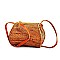 TRENDY NATURAL FIBER WOVEN CROSSBODY BAG