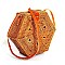 STYLISH HEXAGONAL NATURAL FIBER WOVEN CROSSBODY BAG