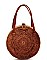 FASHION NATURAL FIBER WOVEN CIRCLE BAG