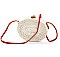 STYLISH OVAL NATURAL FIBER WOVEN CROSSBODY BAG