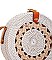 STYLISH CIRCLE NATURAL WOVEN CROSSBODY BAG