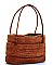 CUTE CHIC NATURAL FIBER WOVEN TOTE BAG