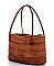 CUTE CHIC NATURAL FIBER WOVEN TOTE BAG