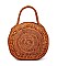 CHIC NATURAL FIBER WOVEN PURSE