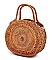 CHIC NATURAL FIBER WOVEN PURSE