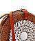 DESIGNER SEA SHELL NATURAL WOVEN CIRCLE CROSSBODY BAG