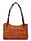 DESIGNER NATURAL FIBER WOVEN RECTANGLE TOTE BAG