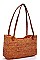 DESIGNER NATURAL FIBER WOVEN RECTANGLE TOTE BAG