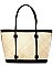 3IN1 NATURAL FIBER WOVEN SHOPPER SET