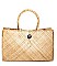 2IN1 TRENDY NATURAL WOVEN TOTE SET