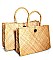 2IN1 TRENDY NATURAL WOVEN TOTE SET