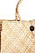 2IN1 TRENDY NATURAL WOVEN TOTE SET