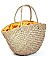 3IN1 DESIGNER NATURAL WOVEN SHOPPER SET