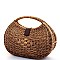 NATURAL STRAW WOVEN CHIC HANDBAG