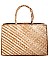 3IN1 NATURAL FIBER WOVEN TRENDY TOTE SET