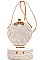 TRENDY NATURAL WOVEN ROUND CROSSBODY BAG