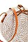 TRENDY NATURAL WOVEN ROUND CROSSBODY BAG