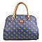 Two Tone Logo Print Satchel