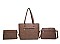 3 IN 1 CLASSIC STYLE LEATHER TOTE BAG SET