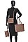 3 IN 1 CLASSIC STYLE LEATHER TOTE BAG SET