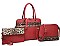3 IN 1 LEOPARD PRINT SMOOTH LEATHER TOTE BAG SET