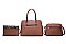 3 IN 1 LEOPARD PRINT SMOOTH LEATHER TOTE BAG SET
