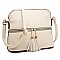 Fashion Tassel Zip Dome Crossbody Bag Satchel