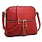 Fashion Tassel Zip Dome Crossbody Bag Satchel
