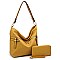 Front Zipper 2-in-1 Bucket Shoulder Bag